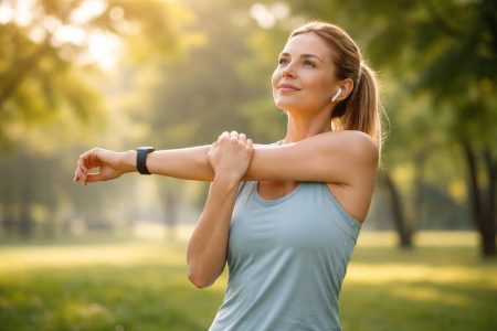 personne-tenue-sport-etirement-parc