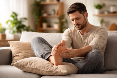 homme-canape-massage-pied-plantes