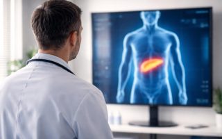 medecin-ecran-silhouette-zone-pancreas