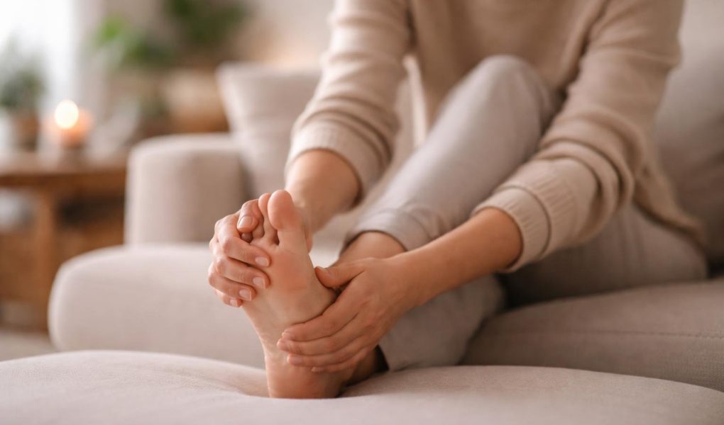 personne-masse-pied-salon-flou