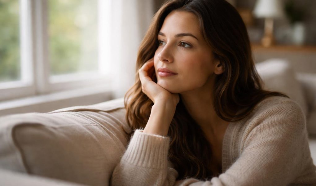 femme-pensive-canape-lumiere-naturelle