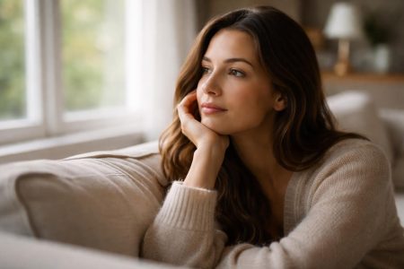 femme-pensive-canape-lumiere-naturelle