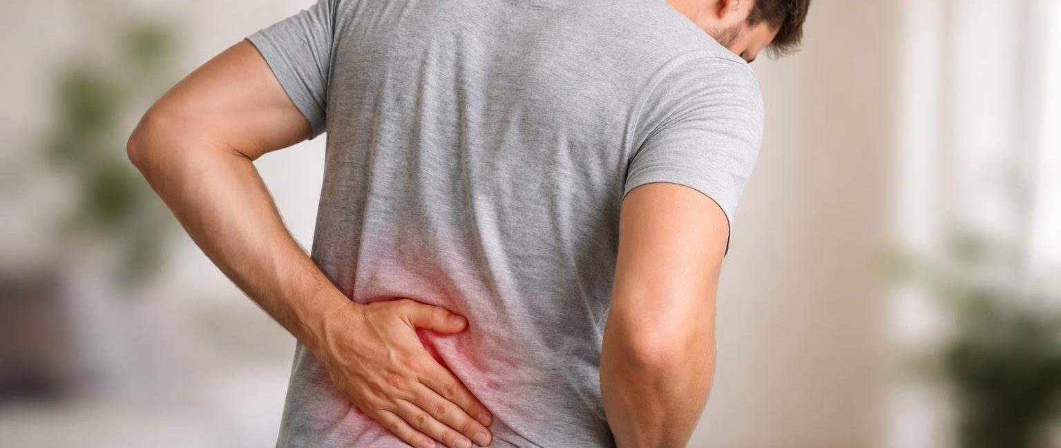 personne-dos-main-abdomen-douleur