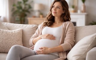 femme-enceinte-canape-interieur-doux